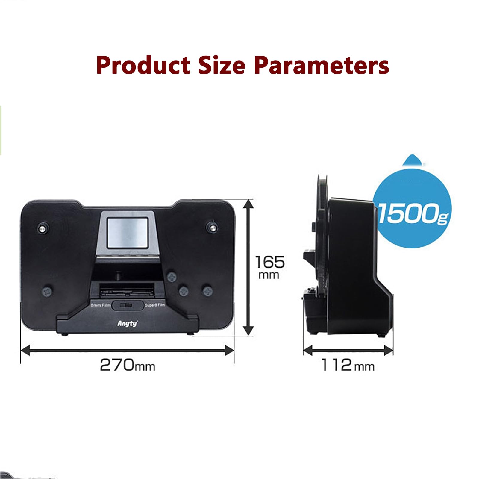 Amazon.co.jp: 8mm フィルム スキャナー、3 インチ 4 インチ 5 インチ